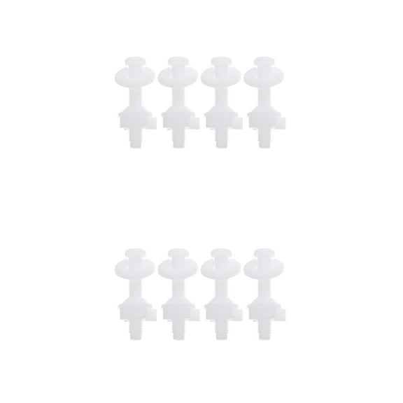 2 Pieces Toilet Seat Screw Accessories Kit Plunger Bowl White