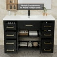 thumbnail image 4 of eclife 48" Freestanding Double Sink Bathroom Vanity with Resin Top, Faucet, and Drain, 4 of 9