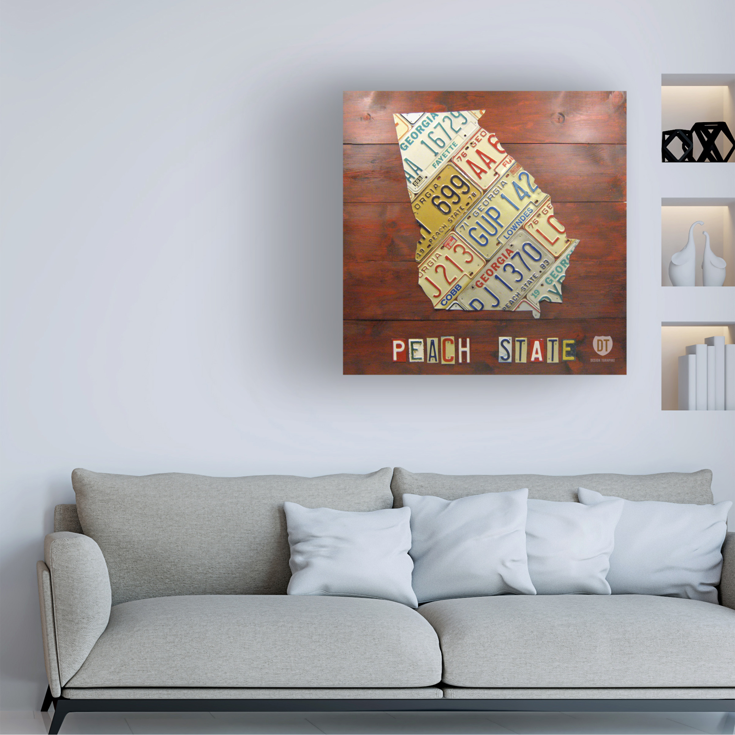 Trademark Fine Art 'Georgia Map' Canvas Art by Design Turnpike