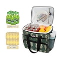 thumbnail image 2 of FORMRS Insulated Cooler Bag 24 Cans Capacity Soft Leakproof Lunch Box with Side Pockets, Dark Green Leaves, 2 of 7