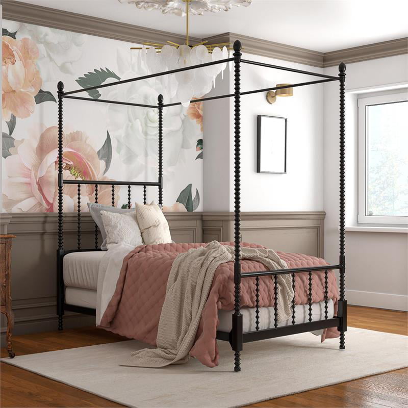 Dhp Emerson Metal Canopy Bed In Twin, Dhp Twin Bed Frame