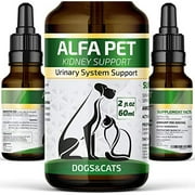 Alfa Pet Natural Kidney Support for Dog UTI & Cat UTI - Canine Urinary Tract Care w/Cranberry - Made in USA Dog Kidney Support - Cat Bladder Essentials (2 Oz)