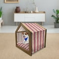 thumbnail image 3 of Colorful Pet House, Vertical Lines with Torn Paper Effect Tropical Colors Striped Pattern Summer Time, Outdoor & Indoor Portable Dog Kennel with Pillow and Cover, 5 Sizes, Multicolor, by Ambesonne, 3 of 5