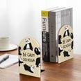 thumbnail image 5 of KLL Panda Doing Yoga Print Wood Book Ends for Shelves,1 Pair Wood Bookends Book Holder Stand Decorative, Book Stoppers for Heavy Duty Books CD File Video Games, 5 of 8