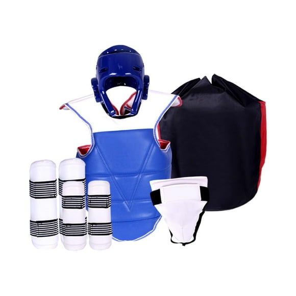 Almencla 5 Pieces Taekwondo Protective Gear Full Protection for MMA Sparring Training S