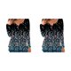 thumbnail image 2 of Minnieouse Camisa de mujer Poliéster Cuello en V Estampado de flores Transpirable Lavable Blusa de manga larga Interior Exterior Compras Camisas flores negras S 2Conjunto, 2 of 6