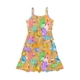 thumbnail image 3 of Uourmeti Kids Rabbit Dresses Girls Cute Sundress for Summer Spaghetti Strap Tiered Swing Midi Dress Size 9-10t Girls Soft A Line Cami Dresses for Party Beach School, 3 of 6