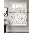 thumbnail image 2 of Sheer Curtains 54 Inch Length, Blue Yellow Spring Floral Semi Sheer Curtains Light Filtering Window Treatment, Watercolor Botanical Flowers Privacy Voile Drapes for Living Room Bedroom 52x54 Inch, 2 of 7