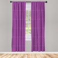 thumbnail image 3 of Ambesonne Purple Curtains, Old Fashioned Vivid Dots, Pair of 28"x84", Purple White, 3 of 5
