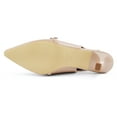 thumbnail image 3 of JENN ARDOR Slingback Kitten Low Heels Pointed Closed Toe Buckle Strap Dress Shoes Wedding Work Pumps, 3 of 5