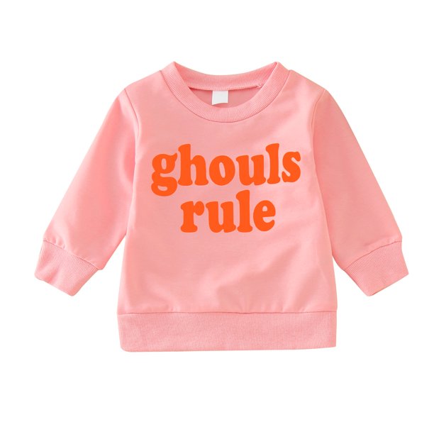 Gibobby Blusas De Manga Larga Para Niños Niños pequeños, niños, bebés recién nacidos, niños, niñas, letras, sudadera de manga larga, blusa, Tops, ropa, trajes(Rosa, 18-24 Meses)