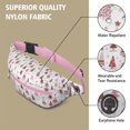 thumbnail image 5 of Fanny Pack Pink Christmas Tree Pattern Waist Pack Bag,Running Cross Bag,Waterproof Large Fanny Packs for Women Men for Travel Running Hiking Cycling, 5 of 6