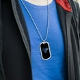 thumbnail image 3 of Superman Thin Blue Line Flag Shield Logo Military Dog Tag Pendant Necklace with Chain, 3 of 5