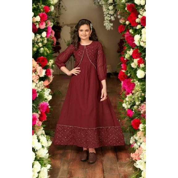 Traditional Gown Suit for Young Girls, Cultural Wear, B