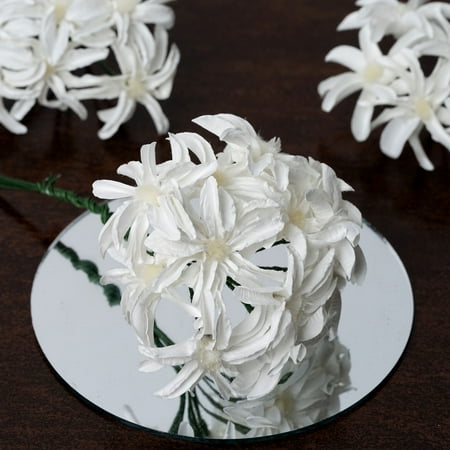 Classic White Lily - BalsaCircle 72 Craft Paper Lilies - Mini Flowers for DIY Wedding Birthday Party Favors Decorations Supplies
