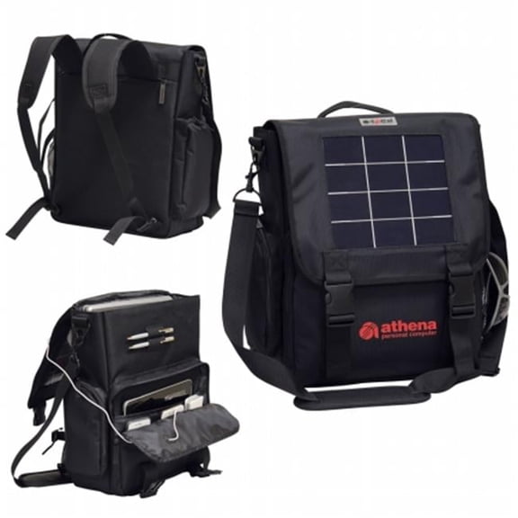 - Solar Messenger & Backpack - Black