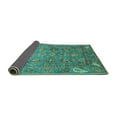thumbnail image 2 of Ahgly Company Indoor Square Oriental Turquoise Blue Traditional Area Rugs, 6' Square, 2 of 4