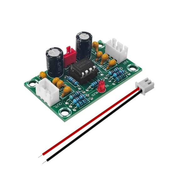 Injueey Placa de módulo de tono, preamplificador de graves y agudos, controlador de ajuste de volumen, amplificador de bajo ruido, pieza de Cables de audio/vídeo