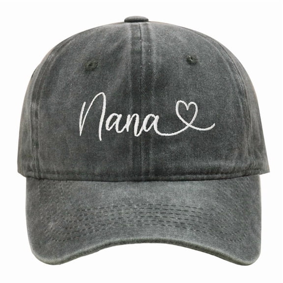 Yuanlong Unisex Baseball Cap Washed Cotton Classic Nana Letter Embroidery Hat Casual Outdoor Daily Headwear