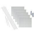 thumbnail image 1 of FASÄDE Miniquattro Decorative Vinyl Backsplash 15 sq ft Kit in Matte White, 1 of 6