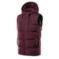 thumbnail image 2 of Heated Vest Womens Fast Warm Up 7 Heat Zones Usb Smart Temperature Control Electric Warming Jacket Hooded Sleeveless Heating Clothing Thermal Winter Outdoor Women Vest, 2 of 3