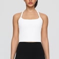 thumbnail image 2 of Stamzod Workout Tank Tops for Women Tight Racerback Scoop Neck Athletic Yoga Shirts with Built In Bra White L, 2 of 5
