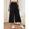 thumbnail image 4 of SOMER Wide Leg Pants Woman Cropped Trousers Comfortable Loose Lounge Pants for Women Casual Work, 4 of 7