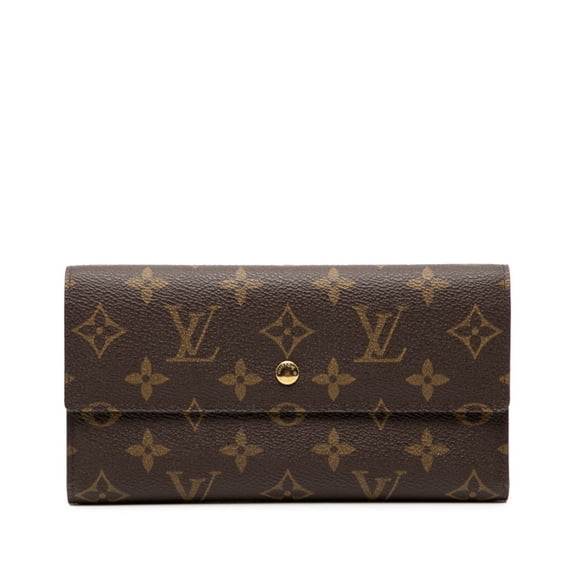 Pre-Owned Louis Vuitton Monogram Porte Tresor International Long Wallet M61215 Brown... (Good)