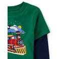 thumbnail image 2 of The Children's Place Baby & Toddler Boys Long Sleeve Layered Top, Sizes 6M-5T, 2 of 3
