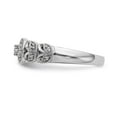 thumbnail image 3 of Solid 14K White Gold Diamond Wedding Band Ring Size 8.5 (.103 cttw.), 3 of 8