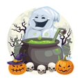 thumbnail image 3 of Halloween Yard Decorations, Halloween Decorations Outdoor, Ghost Halloween Decor, Halloween Pumpkin Decorations, 67X55 Inch Cartoon Novelty Skull Ghost Hanging Banner for Car, 3 of 8