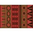 thumbnail image 1 of Ahgly Company Indoor Rectangle Patterned Mahogany Brown Area Rugs, 4' x 6', 1 of 6