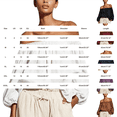 thumbnail image 3 of Endives Women's Blouse Off Shoulder Long Sleeve Chiffon Blouse Casual Loose Puff Sleeves Shirts Solid Color Summer Beach Vacation Outfits Shirts for Women Navy S, 3 of 4