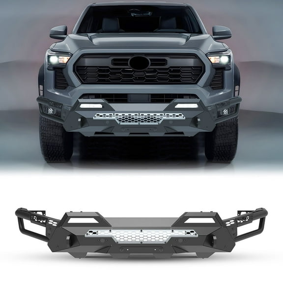 2 In 1 Modular Front Bumper For 2024 2025 Toyota Tacoma Compatible OEM Fog Lamp