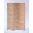 thumbnail image 2 of Legacy Decor 3 Panel Diamond Weave Fiber Room Divider, Natural Color, 2 of 2