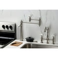 thumbnail image 2 of Kingston Brass KS3708PX Restoration Deck Mount Pot Filler Faucet, Brushed Nickel, 2 of 9