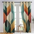 thumbnail image 2 of Mid Century Curtains for Living Room, Modern Geometric Blackout Curtains for Bedroom Retro Abstract Decor Window Curtains,Grommet Drapes 2 Panels Set-42"W x 84"L (Pack of 2), 2 of 7
