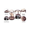 thumbnail image 4 of BLISSFUL STEP Stiletto Heels Sandal Slingback Ankle Buckle Strap High Heel Round-Toe Sandals for Women Burgundy (Size 6), 4 of 7
