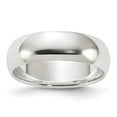 thumbnail image 6 of 925 Sterling Silver 6mm Half Round Band Ring Size 9.5, 6 of 6