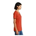 thumbnail image 3 of Port & Company Ladies Core Cotton V-Neck T-Shirt Orange 4X-Large, 3 of 5