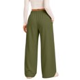thumbnail image 3 of Resicozy Baggy Sweatpants Women Cute Lightweight Slacks with Pockets Wide Leg Lounge Pants Casual Fashion Oversized Pant Army Green XL, 3 of 5