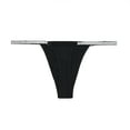 thumbnail image 3 of Nabtos Women Ribbed Cotton Thongs Adjustable Band Shine Strap Low Rise Panties Pack 6, 3 of 7