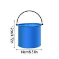 thumbnail image 2 of Yooshoverk 2PCS 0.5 Gallon Collapsible Bucket - Silicone Bucket for Sandpit for Camping Fishing - Compact Foldable Design w/ Handle - Assorted Colors (Random), 2 of 8