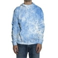 thumbnail image 2 of Men's Loose-fitting Casual Tie-Dye Gradient Print Hooded Drawstring Jacket Sports Sweatshirt for Winter Fashion Christmas,Light Blue,XL, 2 of 9