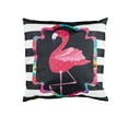 thumbnail image 2 of Flamingo Stripes and Flowers Interchangeable Pillow Cover, 2 of 3