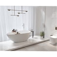 thumbnail image 5 of JERFIT 59 Inch Freestanding Soaking Bathtub, Matte White Stone Resin Tub with Overflow Drain, cUPC Certified, 5 of 10