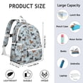 thumbnail image 6 of Cute Dachshund and Dog Footprint Backpack for School,Cute School Bag,Schoolbag with Adjustable Shoulder Straps & Padded Back,13.4"x11"x4.7", 6 of 6