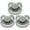 Gray, variant on CutiePlusU Adult Sized Pacifier Large Shield 3 Packs-Red Green Blue
