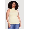 thumbnail image 2 of Women's Plus Size Seamless Ribbed Knit Mock Neck Tank Top, 2 of 4