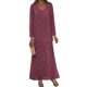 thumbnail image 1 of Vestido Clothfun con cuello en V, chifón, madre de la novia, morera, 1 of 7